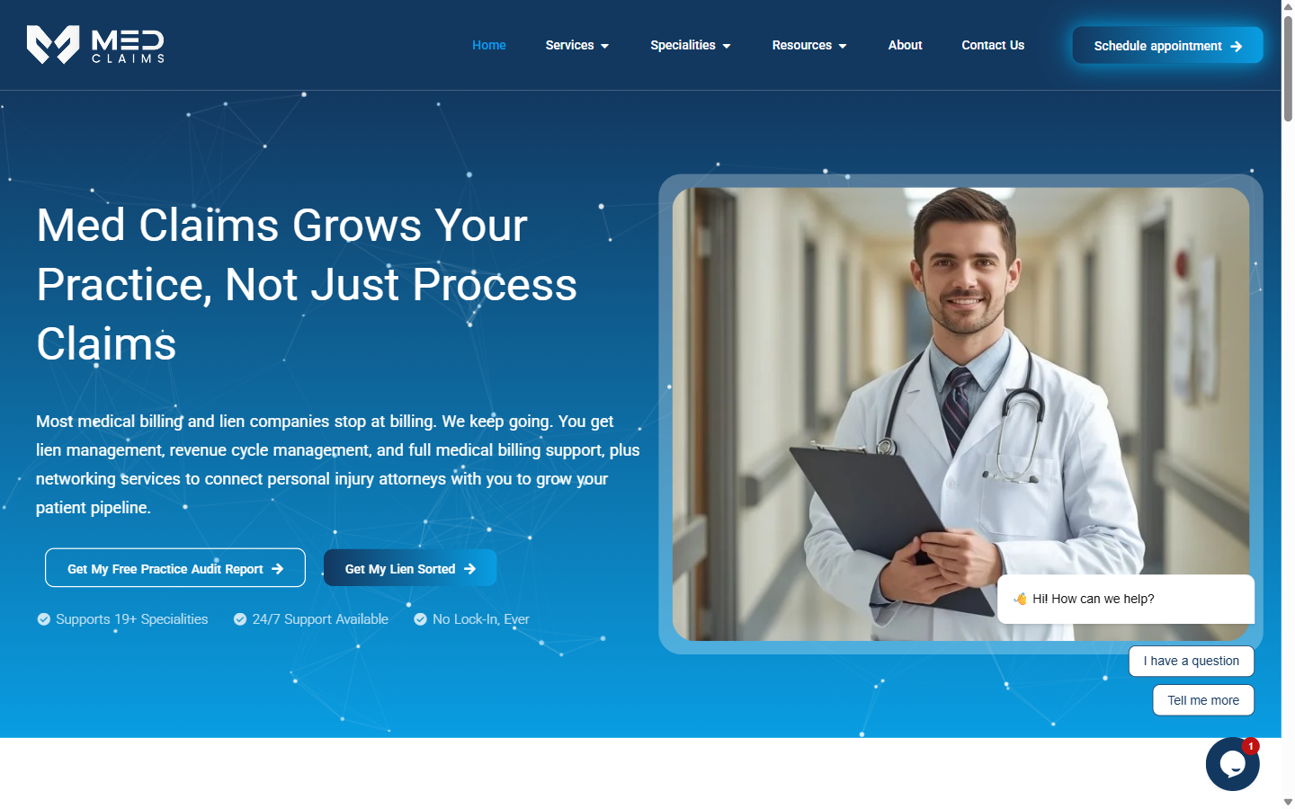Med Claims medical billing homepage